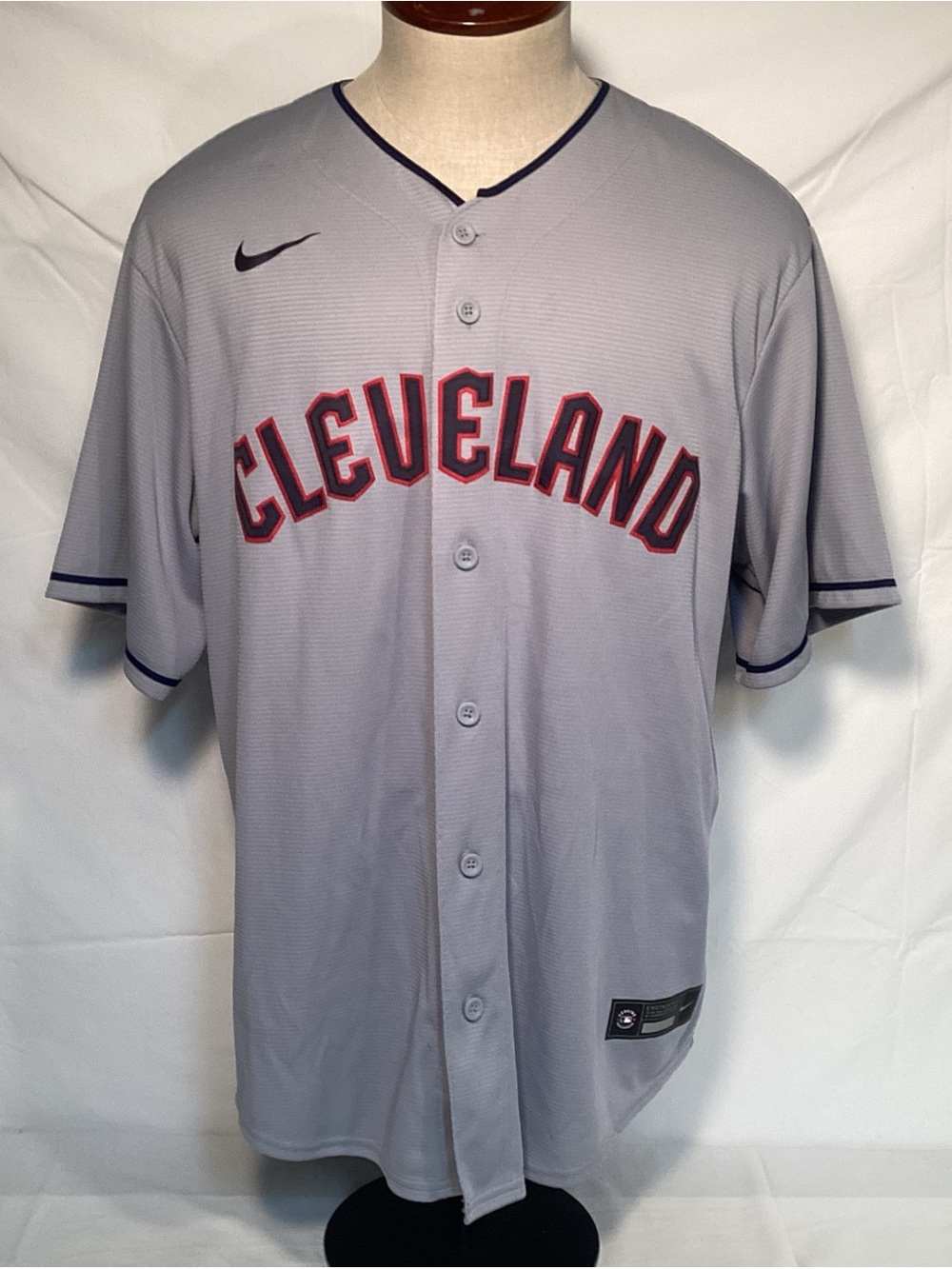 Nike MLB Cleveland Guardians Shane Bieber Gray Road Jersey Men’s Size XL